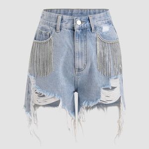 NWT Mom Shorts With Rhinestone Tassels